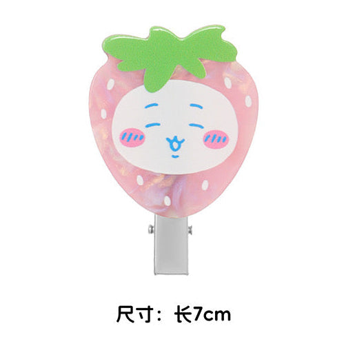 ChiiKawa X Miniso Fruit Market Series | ChiiKawa Hachiware Usagi in Fruit Cute Icon Hair Clip Pair - Kawaii Items Room Decoration
