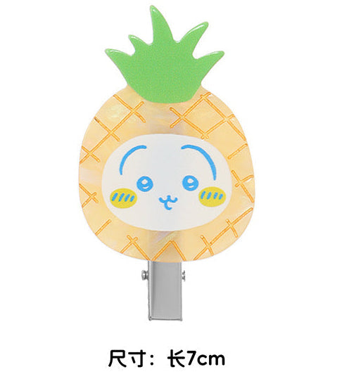 ChiiKawa X Miniso Fruit Market Series | ChiiKawa Hachiware Usagi in Fruit Cute Icon Hair Clip Pair - Kawaii Items Room Decoration