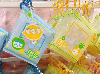ChiiKawa X Miniso Fruit Market Series | ChiiKawa Hachiware Usagi Fruit Style Transparent Plastic Itabag Doll Bag Keychain - Kawaii Items Room Decoration