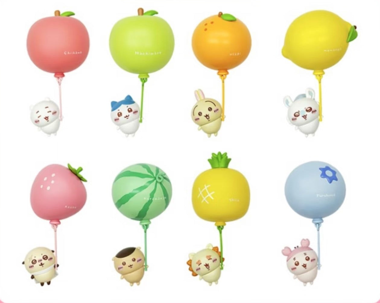 ChiiKawa X Miniso Fruit Market Series Fruit Fridge Magnet Blind Box | ChiiKawa Hachiware Usagi Momonga Kurimanju Rakko Shisa Crab Fruit Fridge Magnet with Light Up Function Blind Box - Kawaii Items Room Decoration Mystery Box