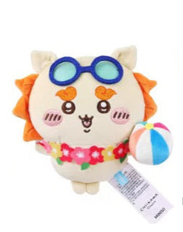 ChiiKawa X Miniso Hot Summer Series | ChiiKawa Hachiware Usagi Shisa Wearing Summer Garland Cute Plush Doll  - Kawaii Items Room Decoration Doll