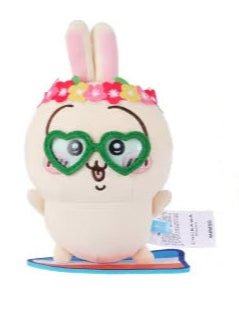 ChiiKawa X Miniso Hot Summer Series | ChiiKawa Hachiware Usagi Shisa Wearing Summer Garland Cute Plush Doll  - Kawaii Items Room Decoration Doll