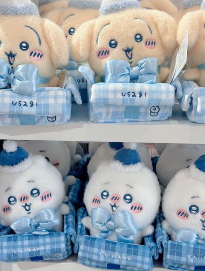 ChiiKawa X Miniso White Christmas Series | ChiiKawa Hachiware Usagi in Christmas Box Plush Doll - Kawaii Items Room Decoration doll
