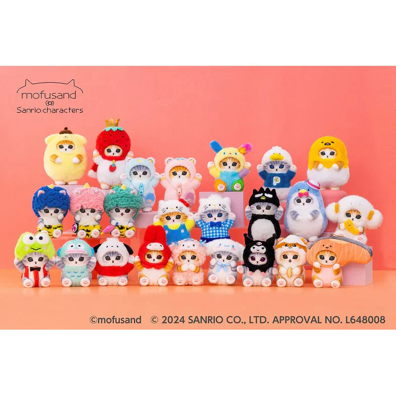 Mofusand X Sanrio Series | Mofusand Cat Crossover Sanrio Characters Cute Plush Doll Keychain - Kawaii items Room Decoration Doll