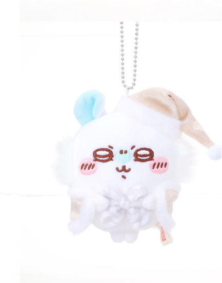 ChiiKawa X Miniso White Christmas Series | ChiiKawa Hachiware Usagi Momonga Holding Present in White Christmas Clothes Plush Doll Keychain - Kawaii Items Room Decoration doll