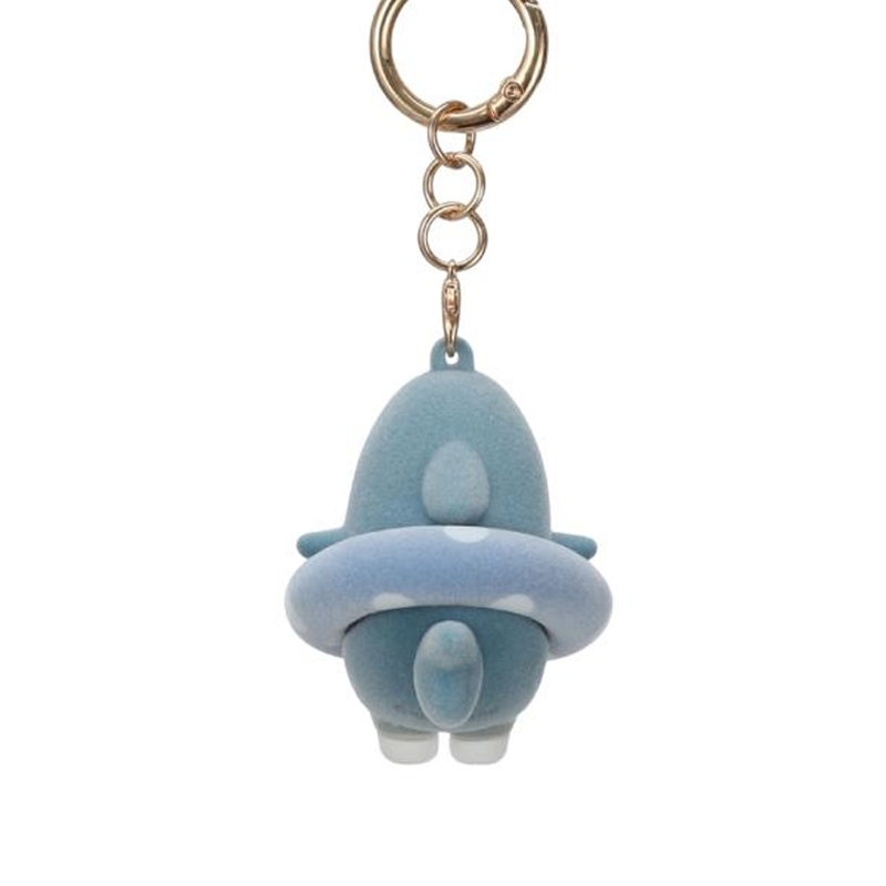 Miniso X Mofusand | Mofusand Cat in Shark Costume Cute Flocked Plastic Doll Keychain - Kawaii items Room Decoration