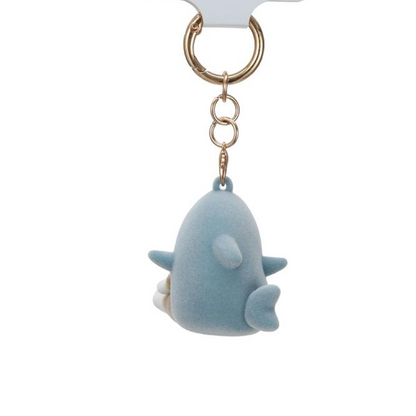 Miniso X Mofusand | Mofusand Cat in Shark Costume Cute Flocked Plastic Doll Keychain - Kawaii items Room Decoration