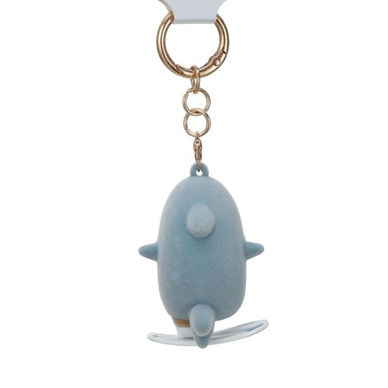 Miniso X Mofusand | Mofusand Cat in Shark Costume Cute Flocked Plastic Doll Keychain - Kawaii items Room Decoration