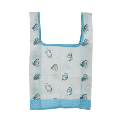 Miniso X Mofusand | Mofusand Cat in Shark Costume Cute Foldable Shopping Bag with Plush Bag Keychain - Kawaii items Room Decoration