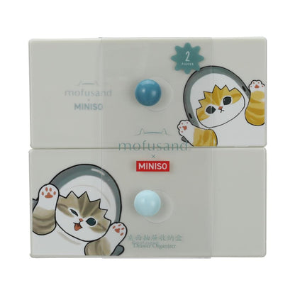 Miniso X Mofusand | Mofusand Cat in Shark Costume Cute Desk Drawer Storage Box - Kawaii items Room Decoration