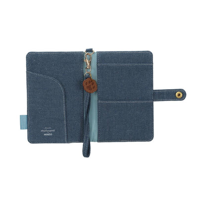 Miniso X Mofusand | Mofusand Cat in Shark Costume Denim Passport Cover - Kawaii items Room Decoration
