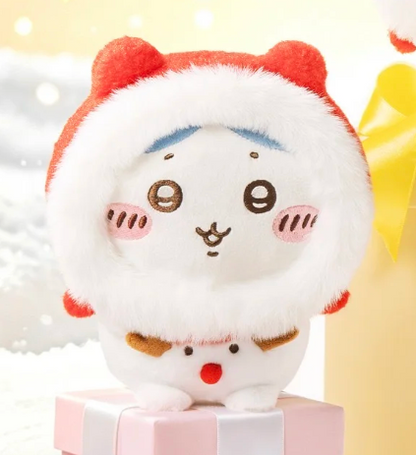 [Pre-order] ChiiKawa X Miniso White Christmas Series | ChiiKawa Hachiware Usagi in Christmas Snowman Costume Plush Doll - Kawaii Items Room Decoration doll