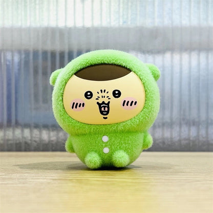 ChiiKawa X Miniso Pajama Party Series | ChiiKawa Hachiware Usagi Momonga Kurimanju Rakko Shisa Crab Wearing Pajama Sitting Cute Plastic Doll Mystery Box - Kawaii Items Room Decoration Doll Blind Box