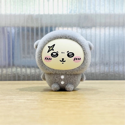 ChiiKawa X Miniso Pajama Party Series | ChiiKawa Hachiware Usagi Momonga Kurimanju Rakko Shisa Crab Wearing Pajama Sitting Cute Plastic Doll Mystery Box - Kawaii Items Room Decoration Doll Blind Box