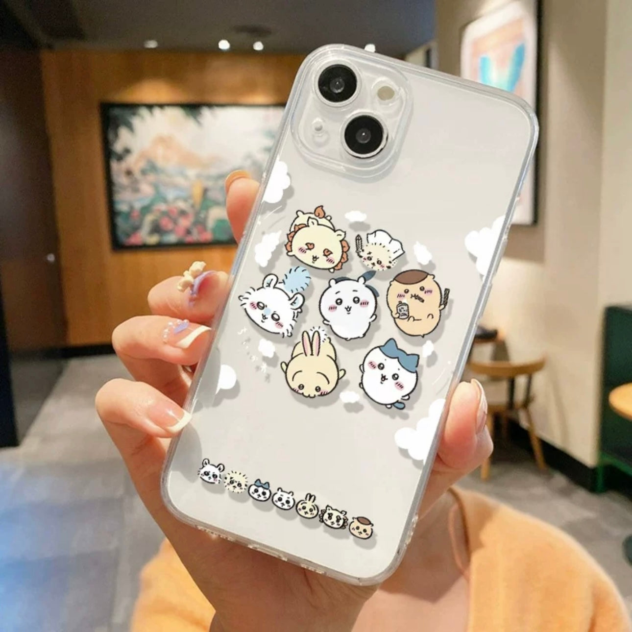 Japanese Cartoon Chiikawa | Falling from Sky - iPhone Case PLUS SE2 XS XR X 11 12 13 14 15 16 17 Pro Promax 12mini 13miniWinnieTheBirds Toy Shop