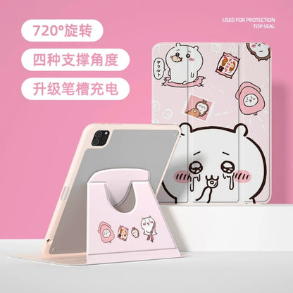 Japanese Cartoon ChiiKawa 360 Swivel Silicone iPad Case | ChiiKawa Hachiware Usagi - iPad Mini 4,5,6/ iPad Air 4/ iPad Pro 11 WinnieTheBirds Toy Shop