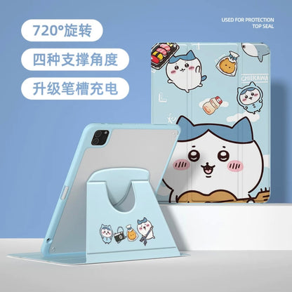 Japanese Cartoon ChiiKawa 360 Swivel Silicone iPad Case | ChiiKawa Hachiware Usagi - iPad Mini 4,5,6/ iPad Air 4/ iPad Pro 11 WinnieTheBirds Toy Shop