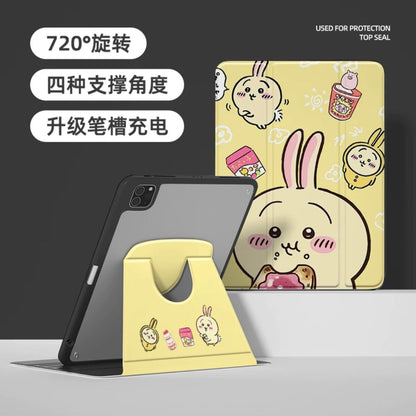 Japanese Cartoon ChiiKawa 360 Swivel Silicone iPad Case | ChiiKawa Hachiware Usagi - iPad Mini 4,5,6/ iPad Air 4/ iPad Pro 11 WinnieTheBirds Toy Shop