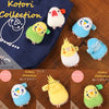 4.5 x3cm Japan Sekiguchi Kotori Collection Plush Brooch Green Blue Budgie Cockatiel Java Sparrow Parrot Bird
