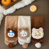 ちいかわ×MINISO ふわふわくまシリーズ | ちいかわ ハチワレ うさぎ ふわふわくま かわいいアイコン コットンマフラー - かわいいアイテム 部屋の装飾