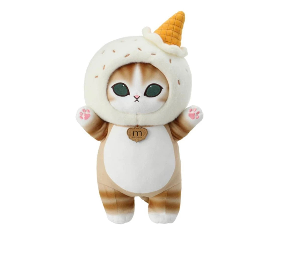 Miniso X Mofusand Ice Cream Series | Mofusand Cat in Ice Cream Cone and Cup Costume Cute Plush Doll - Kawaii items Room Decoration Doll