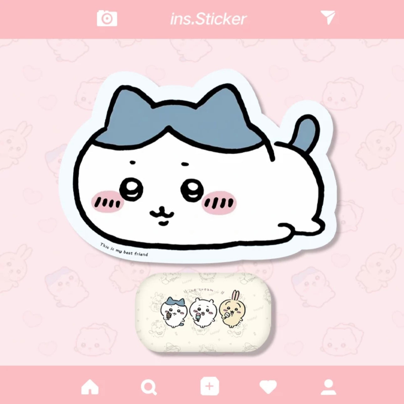 Japanese Cartoon Chiikawa Mouse Pad | Hachiware - Can with Hand Pillow Rest WinnieTheBirds Toy Shop
