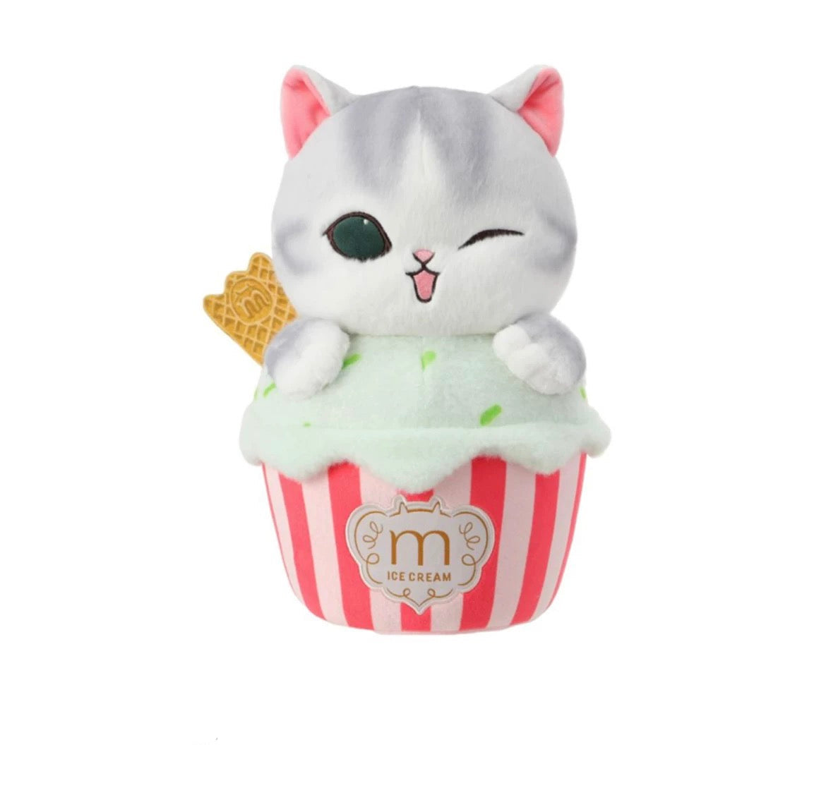 Miniso X Mofusand Ice Cream Series | Mofusand Cat in Ice Cream Cone and Cup Costume Cute Plush Doll - Kawaii items Room Decoration Doll