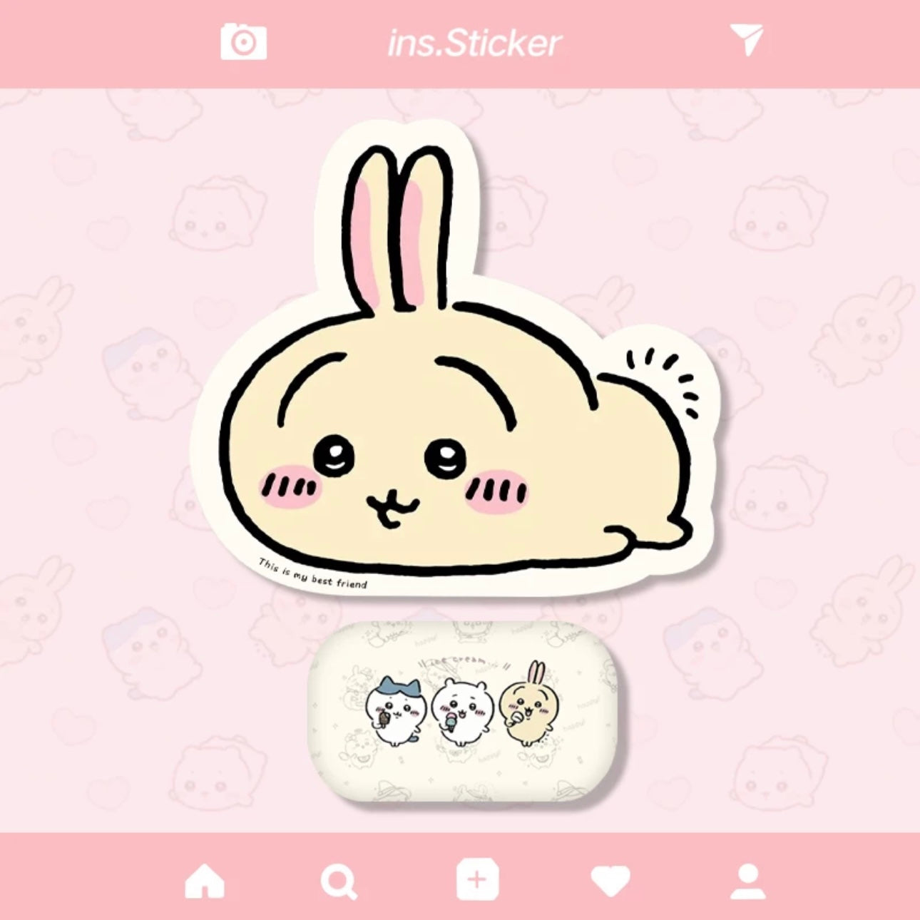 Japanese Cartoon Chiikawa Mouse Pad | Usagi - Can with Hand Pillow Rest WinnieTheBirds Toy Shop