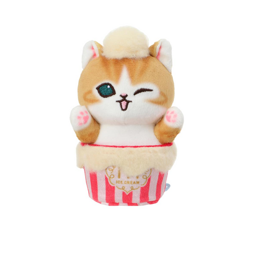 Miniso X Mofusand Ice Cream Series | Mofusand Cat in Ice Cream Cup Costume Cute Plush Doll Decoration  - Kawaii items Room Decoration