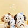 緑の党 子犬 ぬいぐるみ | お座りワンちゃん 白黒茶色 - 14cm 25cm ぬいぐるみ 子供 ギフト 動物