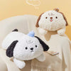 The Green Party Little Dog Plush Doll | Laying Down Doggie White & Black Brown - 47cm 70cm 85cm Plush Doll Children Gift Animal