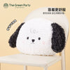 The Green Party Little Dog Cushion | Doggie White & Black - Plush Doll Children Gift Animal