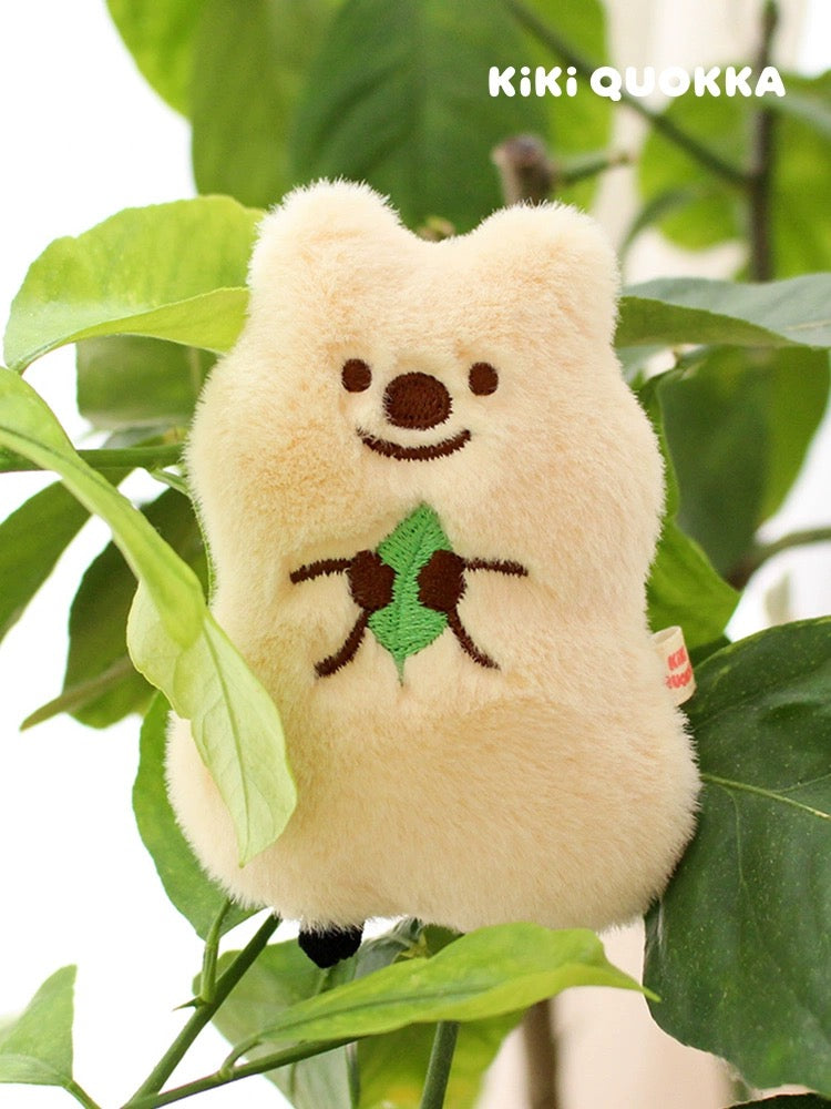 Mochi Town Lovely Kiki Quokka with Leaves Brown Cream Mini Plush D WinnieTheBirds Toy Shop