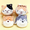 Mochi Town Lovely Animal Squeeze Plush Doll | Laying Down Calico Cat Dog - Mini Plush Doll Children Gift Animal