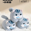 The Green Party Cuddly Toy Plush Doll | Grey Cat with Fish - 7cm Children Gift Animal mini Plush Doll Keychain Plush Doll