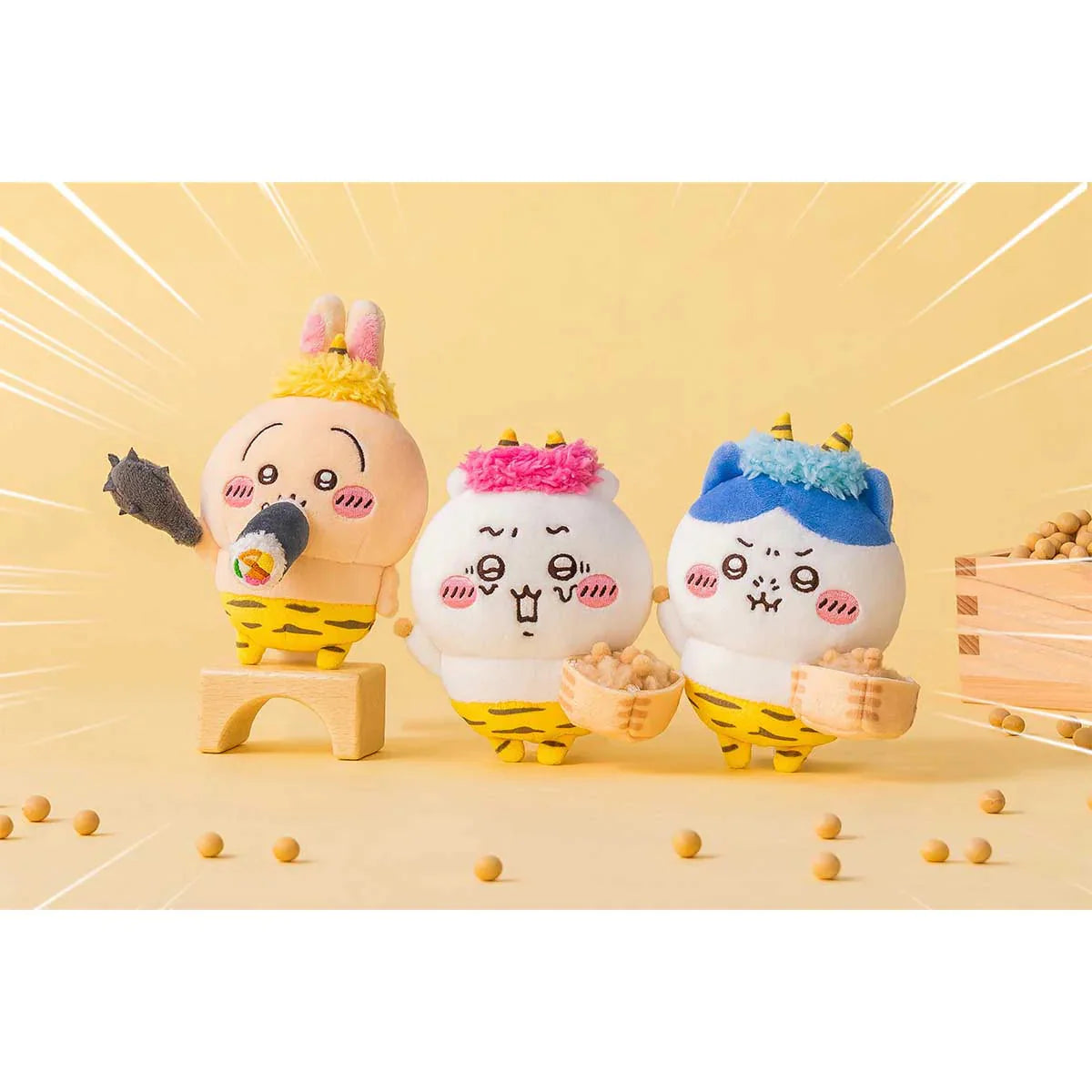 Japan ChiiKawa Mamemaki Spring series | ChiiKawa Hachiware Usagi Mamemaki Plush Doll Keychain - Kawaii items Room Decoration doll WinnieTheBirds Toy Shop