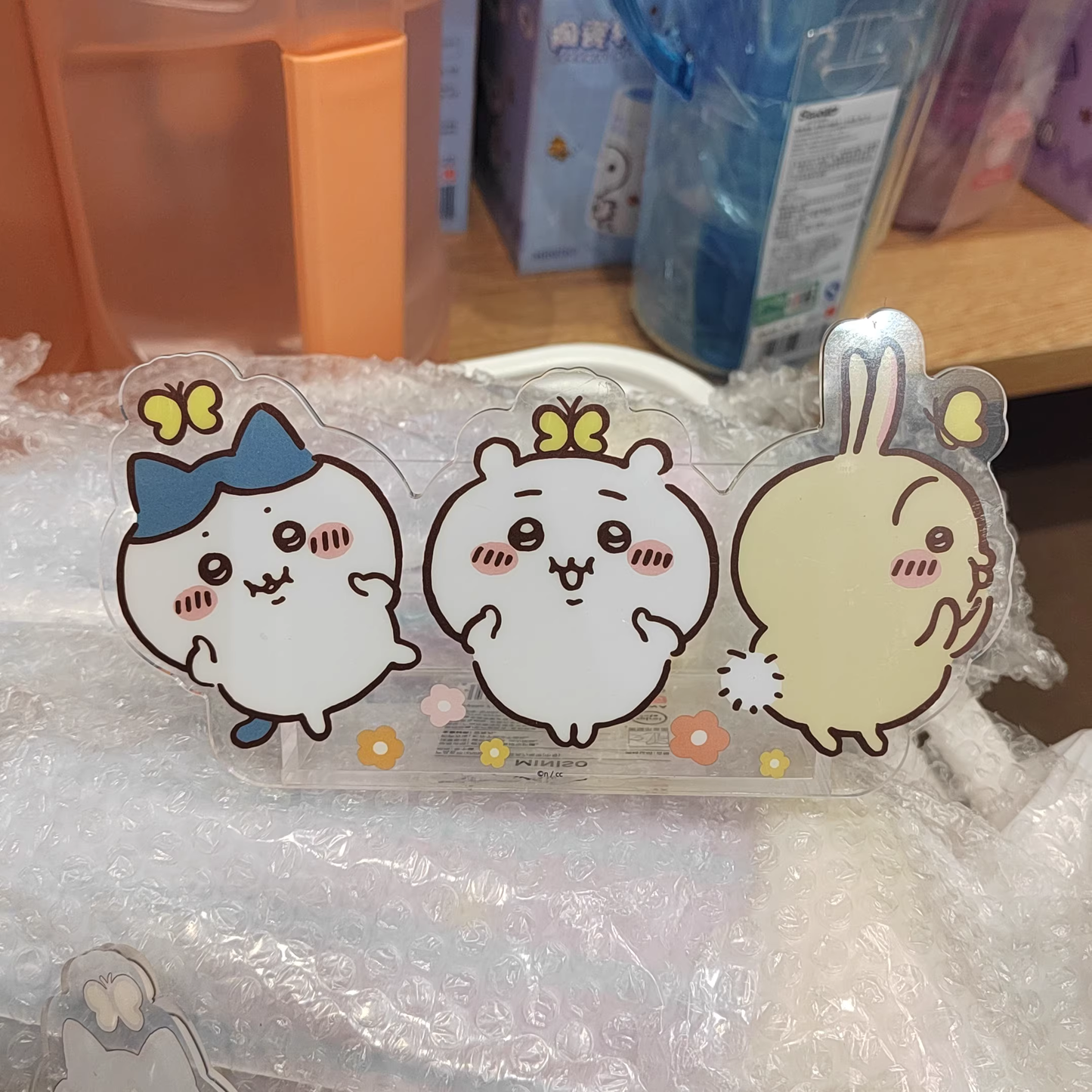 ChiiKawa X Miniso | ChiiKawa Hachiware Usagi Acrylic Pen Holder - Kawaii Items  WinnieTheBirds Toy Shop