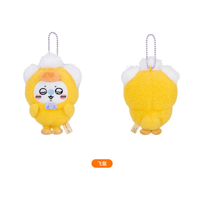 ChiiKawa X Nanjing Limited Series | ChiiKawa Hachiware Usagi Momonga in Fluffy Duck Costume Cute Plush Doll Keychain - Kawaii items Room Decoration Doll