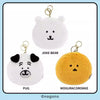 Joker Bear X Miniso | Joker Bear Pug Moguracorokke Plush Doll Pouch Keychain - Kawaii items Room Decoration
