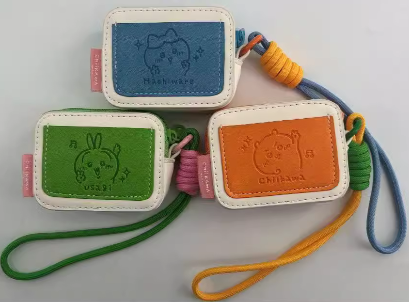 ChiiKawa X Miniso | ChiiKawa Hachiware Usagi Leather Earphone Case - Kawaii Items