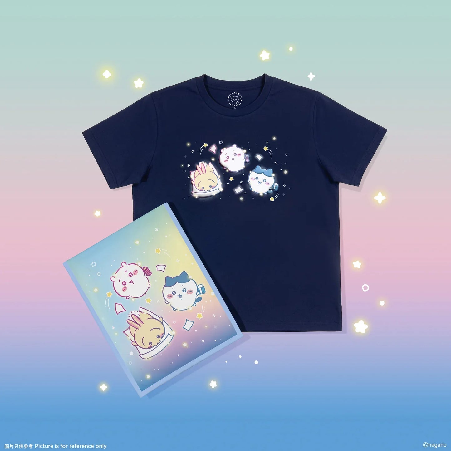 [Per-order] ChiiKawa ChiiKawa Go Round Limited Series | ChiiKawa Hachiware Usagi Riding Carousel Cotton T Shirt - Kawaii items Room Decoration Doll
