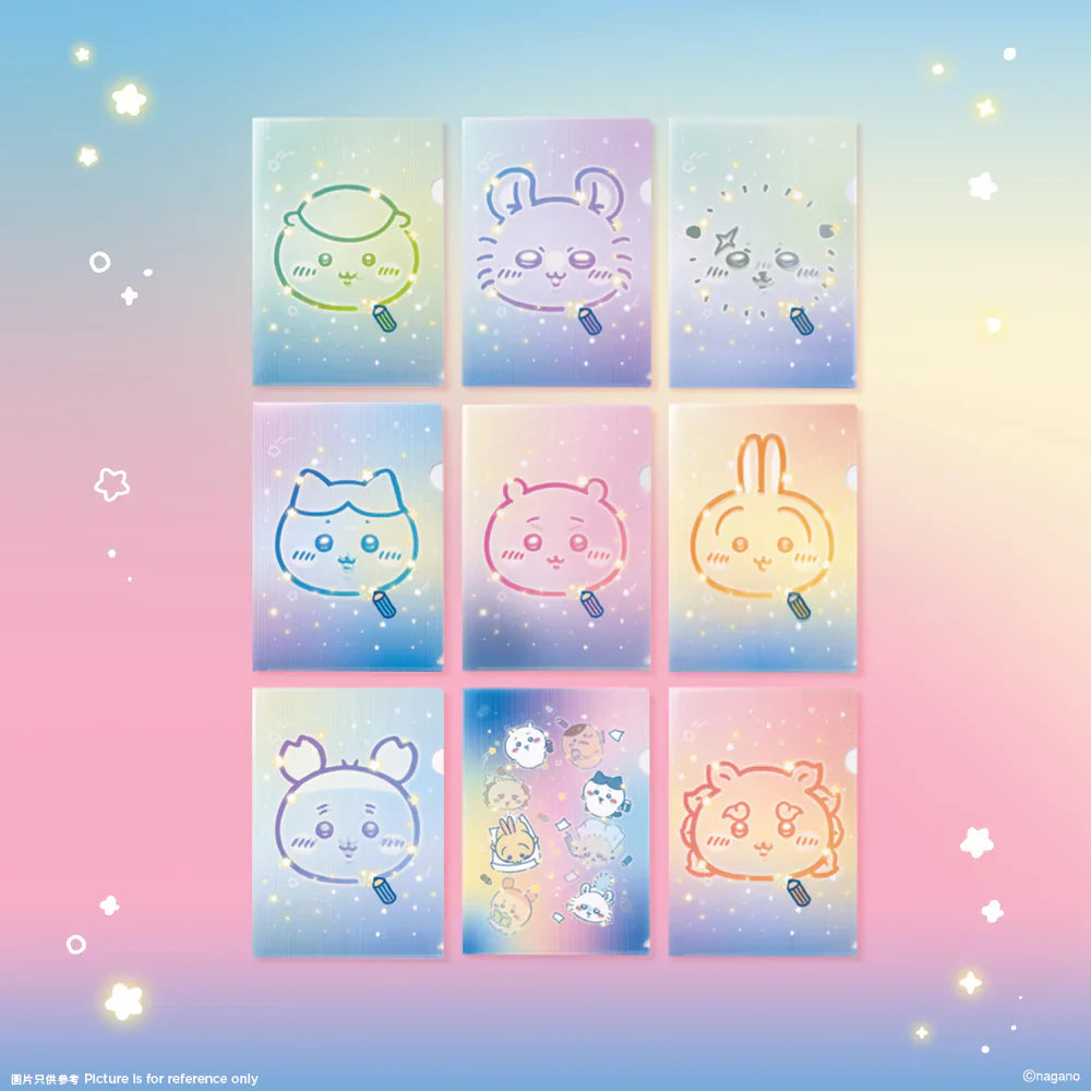 [Per-order] ChiiKawa ChiiKawa Go Round Limited Series | ChiiKawa Hachiware Usagi Momonga Kurimanju Rakko Shisa Crab Cute A4 Lenticular Folder Mystery Box - Kawaii items Blind Box