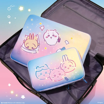 [Pre-order] ChiiKawa ChiiKawa Go Round Limited Series | ChiiKawa Hachiware Usagi Cute Travel Organiser Bag Set (Set of 2) - Kawaii items Room Decoration