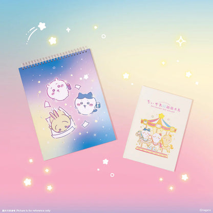 [Per-order] ChiiKawa ChiiKawa Go Round Limited Series | ChiiKawa Hachiware Usagi Cute Stationary Drawing Book & Pen & 3D Sticker - Kawaii items Room Decoration