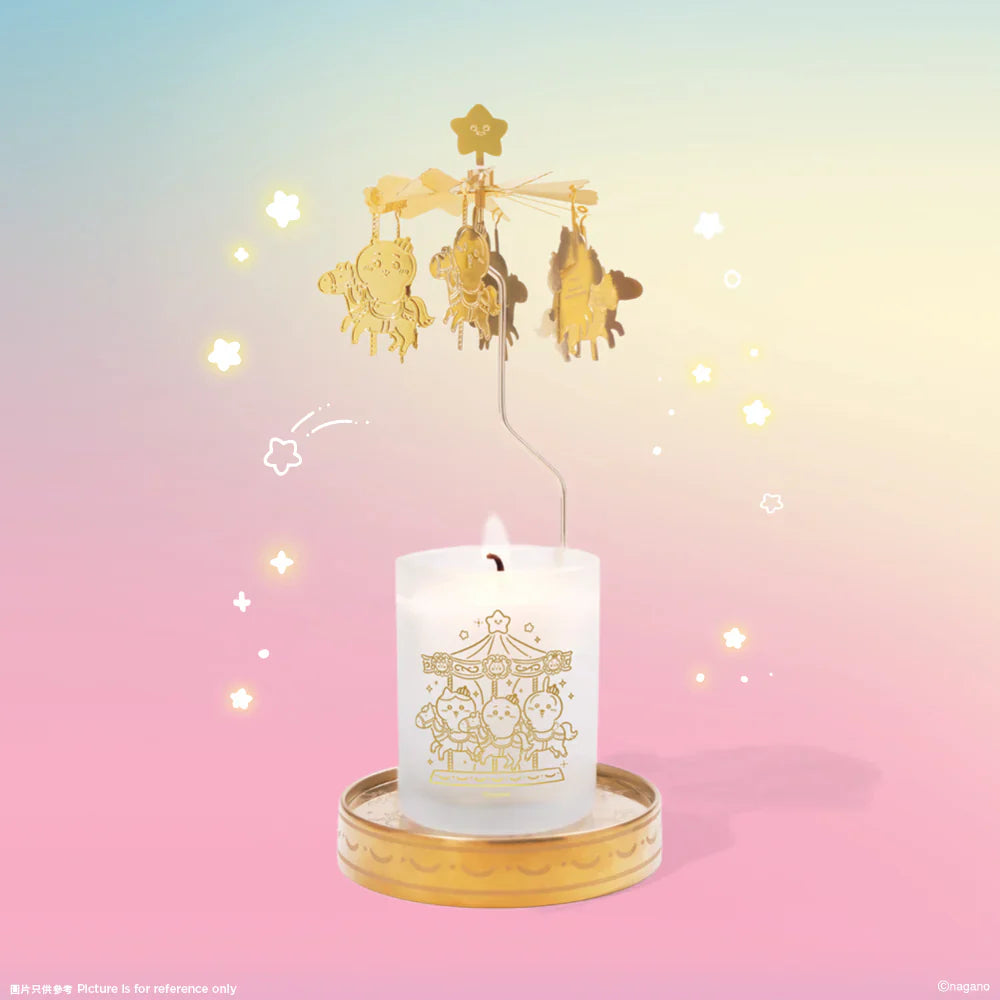 ChiiKawa ChiiKawa Go Round Limited Series | ChiiKawa Hachiware Usagi Metal Candle Holder With Candle - Kawaii items Room Decoration