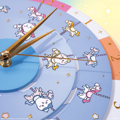 [Pre-order] ChiiKawa ChiiKawa Go Round Limited Series | ChiiKawa Hachiware Usagi Cute Wall Clock - Kawaii items Room Decoration
