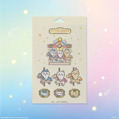 [Per-order] ChiiKawa ChiiKawa Go Round Limited Series | ChiiKawa Hachiware Usagi Cute Stationary Drawing Book & Pen & 3D Sticker - Kawaii items Room Decoration