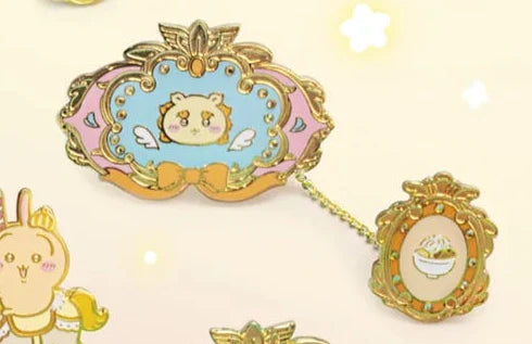 [Pre-order]  ChiiKawa ChiiKawa Go Round Limited Series | ChiiKawa Hachiware Usagi Momonga Kurimanju Rakko Shisa Crab Cute Metal Pin Badge Mystery Box - Kawaii items Blind Box