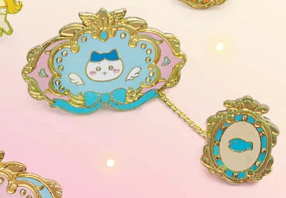 [Pre-order]  ChiiKawa ChiiKawa Go Round Limited Series | ChiiKawa Hachiware Usagi Momonga Kurimanju Rakko Shisa Crab Cute Metal Pin Badge Mystery Box - Kawaii items Blind Box