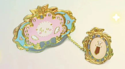 [Pre-order]  ChiiKawa ChiiKawa Go Round Limited Series | ChiiKawa Hachiware Usagi Momonga Kurimanju Rakko Shisa Crab Cute Metal Pin Badge Mystery Box - Kawaii items Blind Box